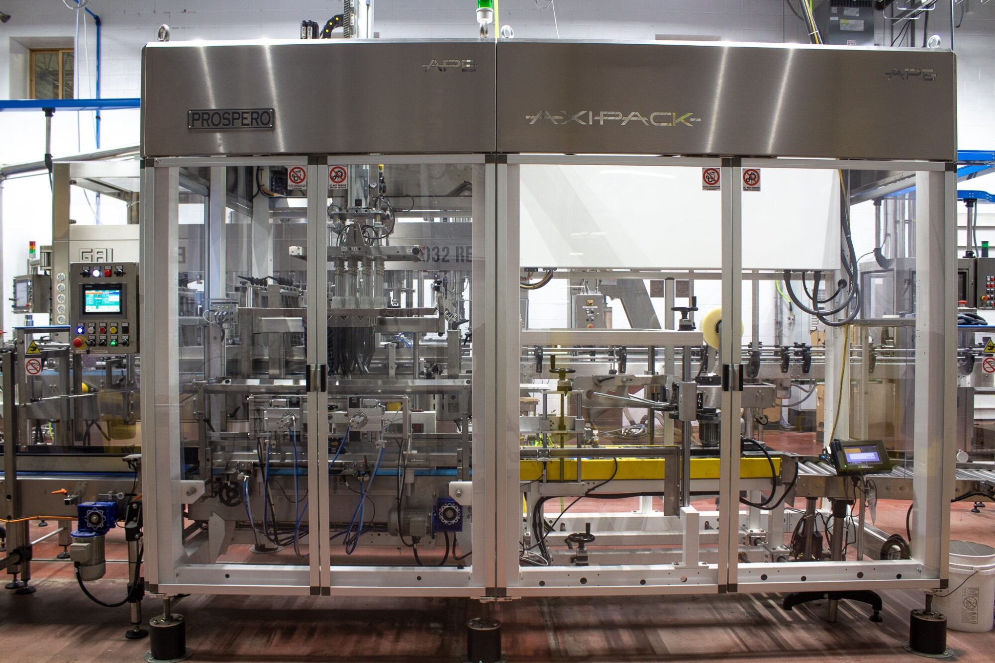 Production Line with bottling dispenser