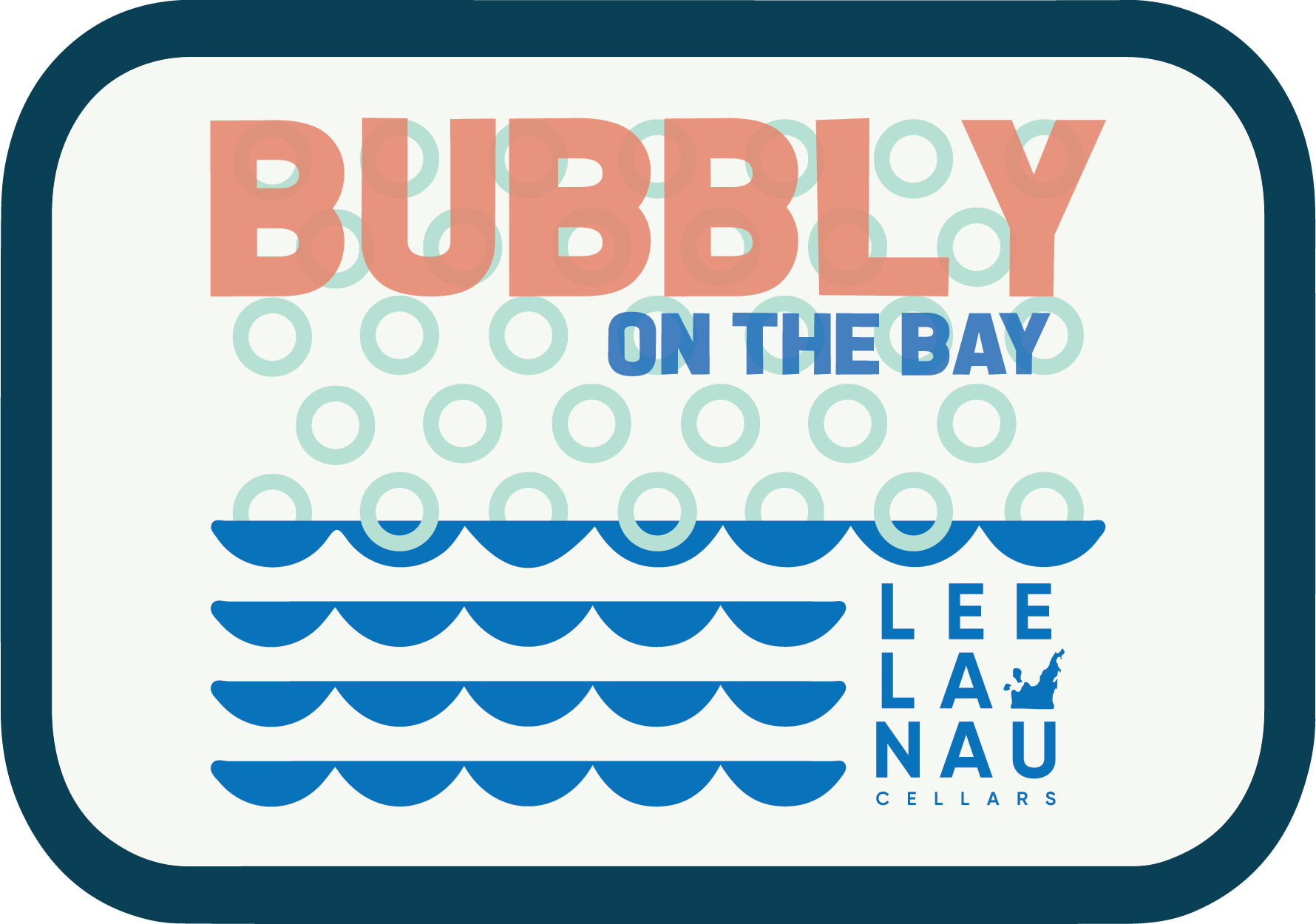 Logo of bubbly on the bay